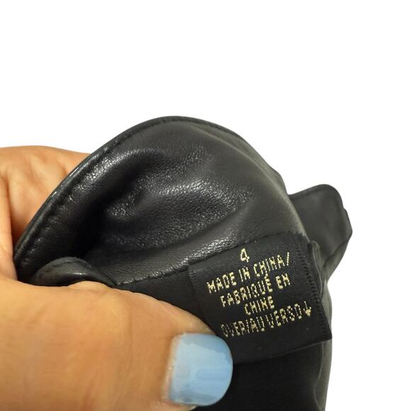 Dana Buchman Genuine Leather‎ Patent Trims Jacket Black Women’s Size 4 - Picture 8 of 10